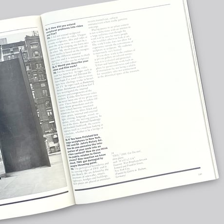 【古書】Richard Serra / Interviews, etc. 1970 - 1980