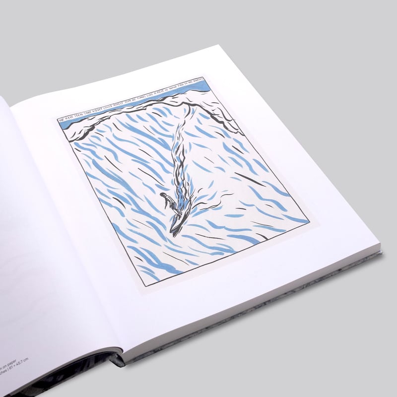 絶版　Raymond Pettibon Rizzoli RAYMOND PETTIBON 1of1 SIGNED WAVE DRAWING RIZZOLI PRINT HC