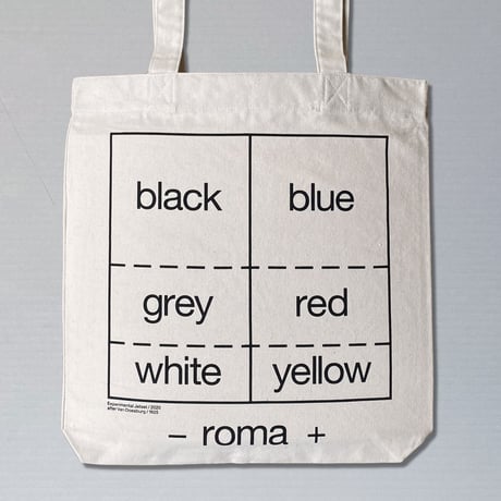 Roma Tote Bag (Experimental Jetset 2020 after Van Doesburg 1925)