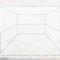 Don Judd Exhibition Poster, Leo Castelli Gallery 1970
