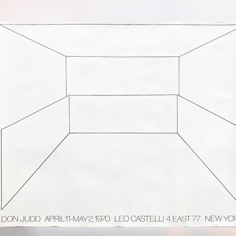 Don Judd Exhibition Poster, Leo Castelli Gallery 1970