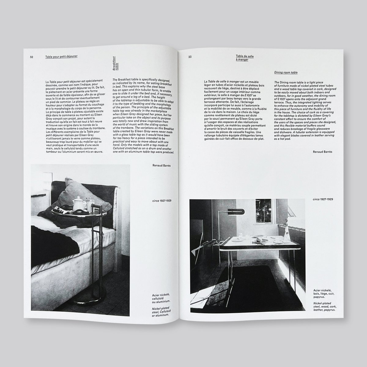 希少本　EILEEN GRAY Avenue Road - Adjustable Table E1027