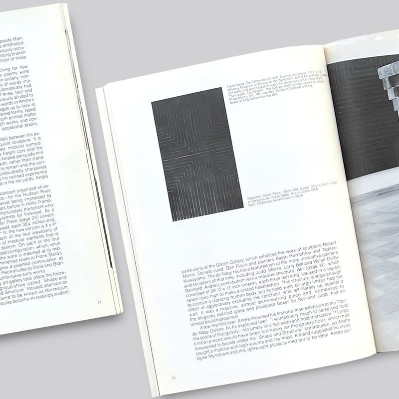 古書】Carl Andre / Sculpture 1959 - 1977 | POST