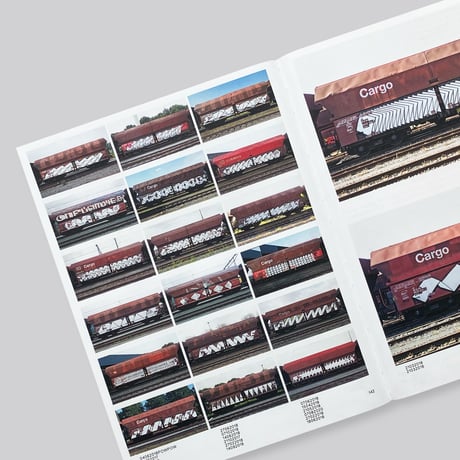 Boris Tellegen / 121/183, 761 photos of red-brown steel freight wagons with a painting on the side