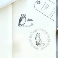 スタンプ/キツネとコノハズク