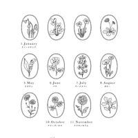 スタンプ/Birth flowers