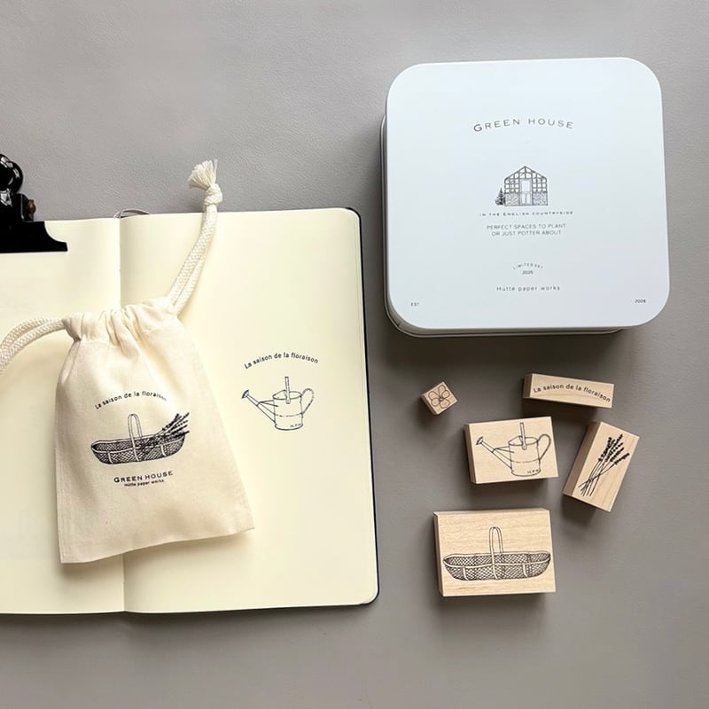2025限定缶入りスタンプセット | Hütte paper works