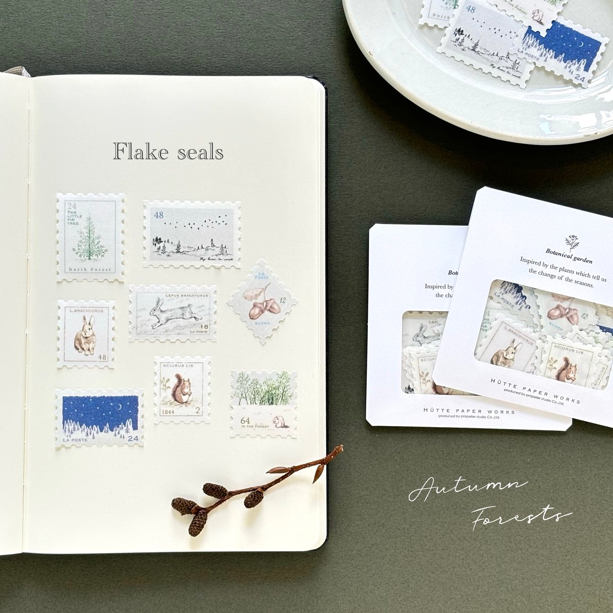 フレークシール/Autumn Forest/HS-021 | Hütte paper works