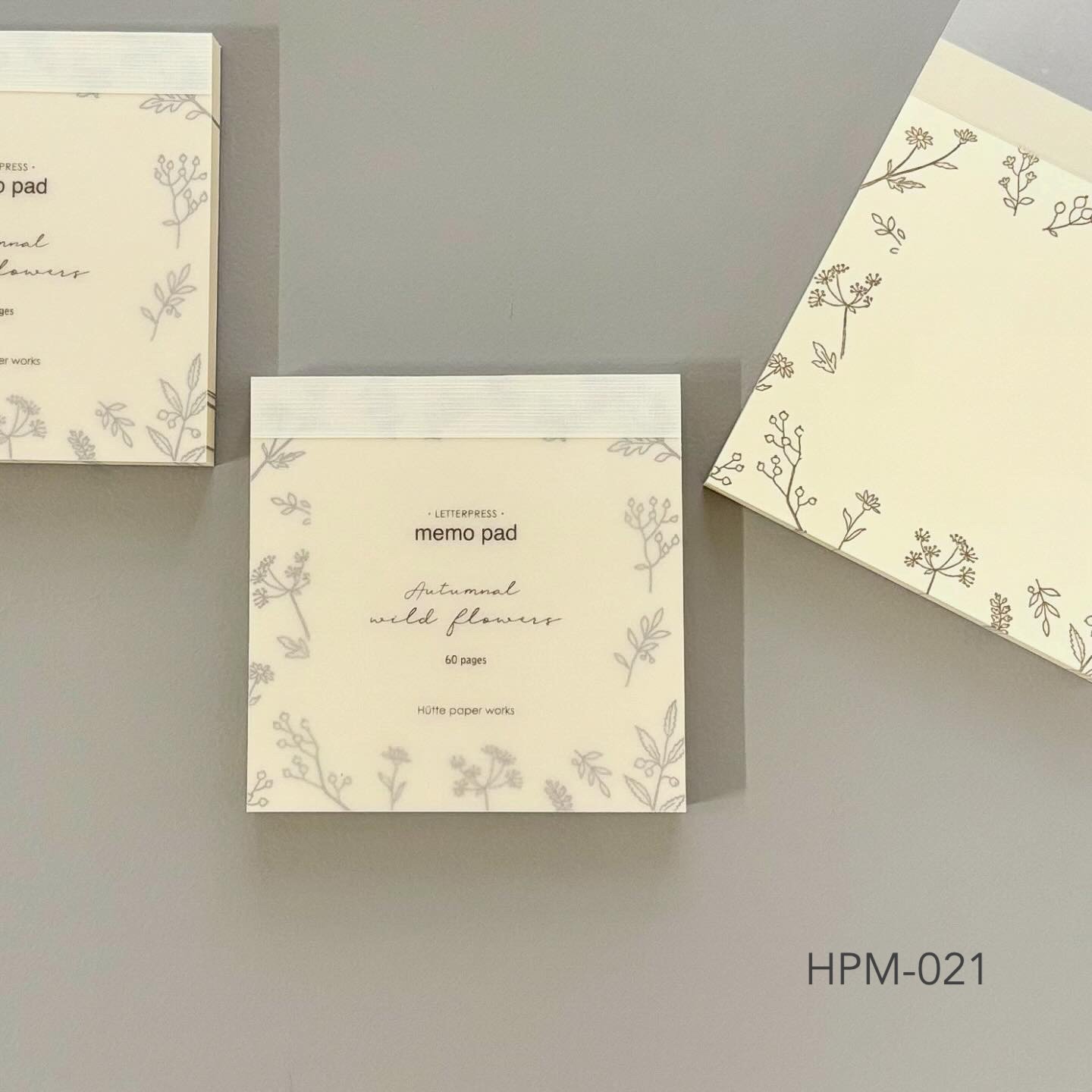 【新品】活版印刷　メモパッド　ミモザ　プロペラスタジオ　HUTTE 活版印刷のメモパッド | Hütte paper works