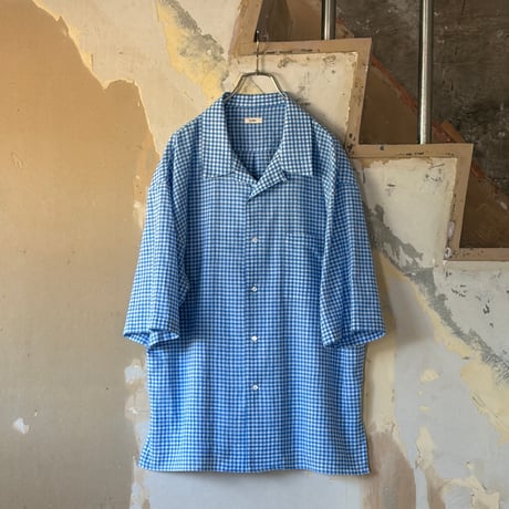 awasa awasa open collar s/s check shirt | ERA.