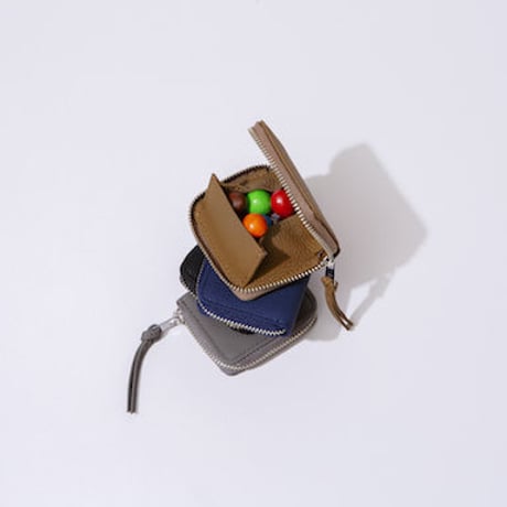 BUBBLE CALF ROUND VERY MINI WALLET