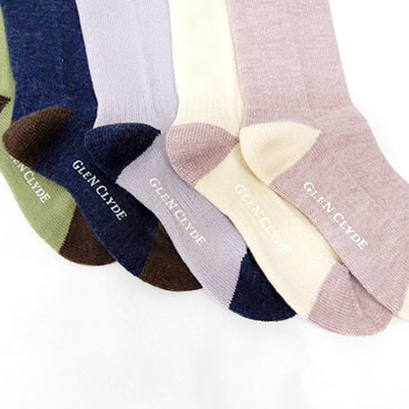 【relacks】PLAIN WOOL  / リラックス　ウール混無地ソックス