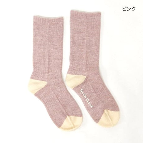 【relacks】PLAIN WOOL  / リラックス　ウール混無地ソックス