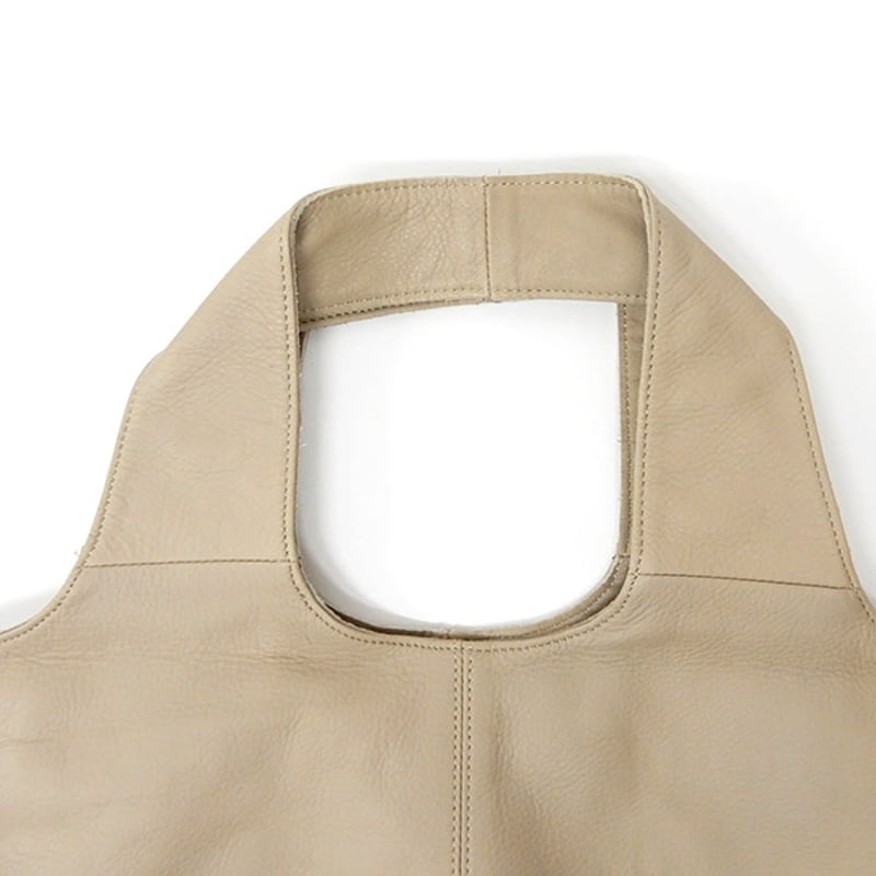 Permanet Age】パーマネントエイジ レザーバルーンバッグ グレージュ