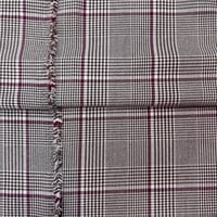 10㎝からカットOK】イタリア製チェック柄カシミヤシルク混ウール