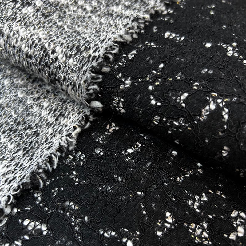 1カットのみ】ニードルパンチレース(黒) | 服地とお仕立てのサカモト