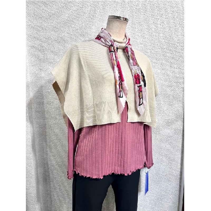 th products ニットスカーフ スカーフ付が嬉しい♪ニットケープ | 服地とお仕立てのサカモト