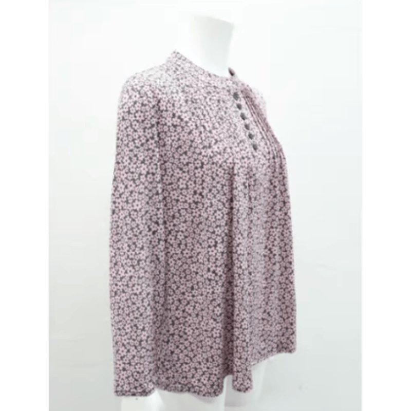 小花柄ピンタックプルオーバーブラウス | 服地とお仕立てのサカモト 小花柄ピンタックプルオーバーブラウス | 服地とお仕立てのサカモト