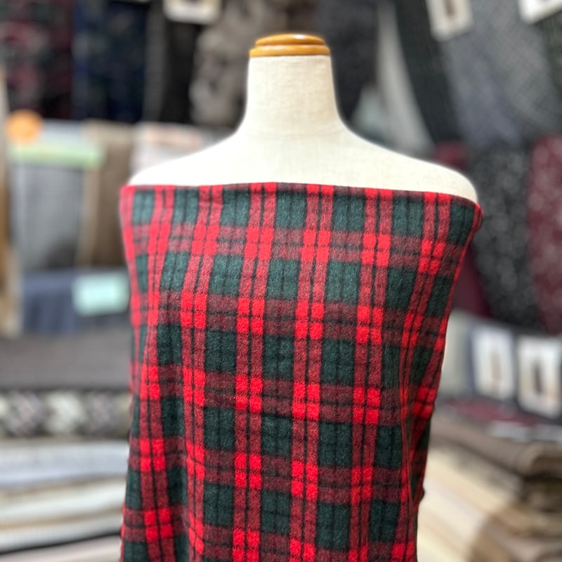 1カットのみ】チェック柄ウールシャギー | 服地とお仕立てのサカモト