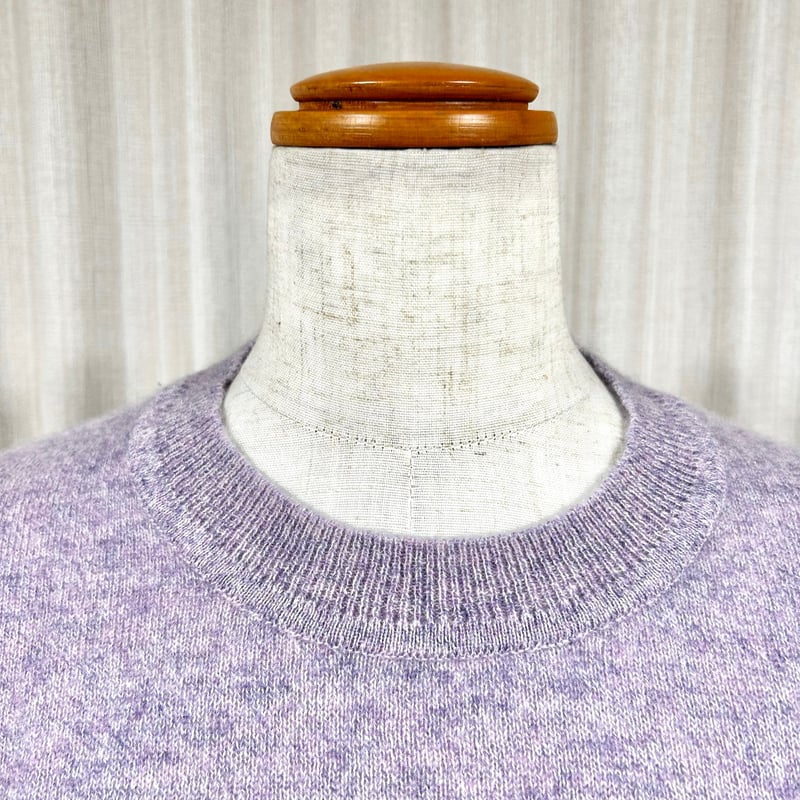 手洗いOK】カシミヤ100％クルーネックセーター(ラベンダー) | 服地とお