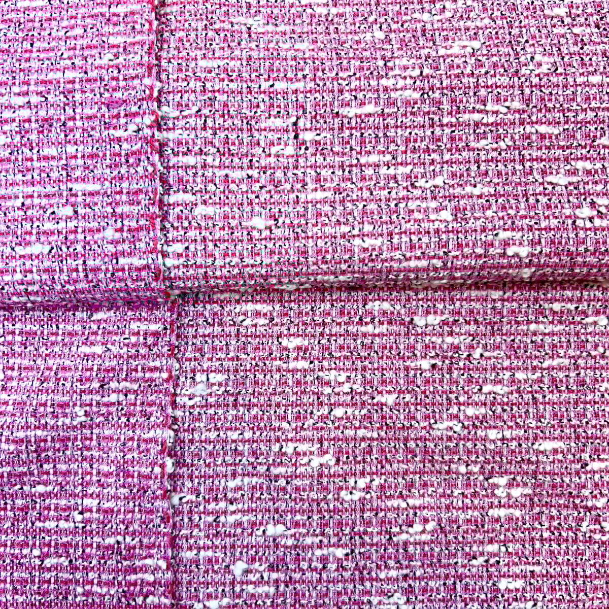 1カットのみ】イタリア製ファンシーツイード(ベリーピンク) | 服地とお