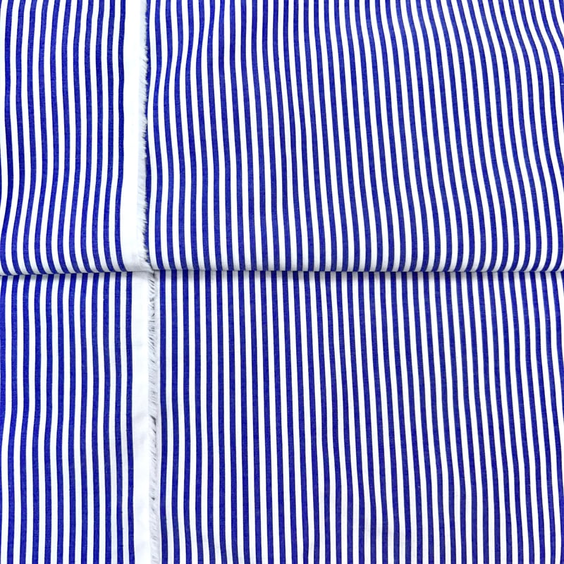 10㎝からカットOK】ストライプ柄綿60双先染タイプライター | 服地