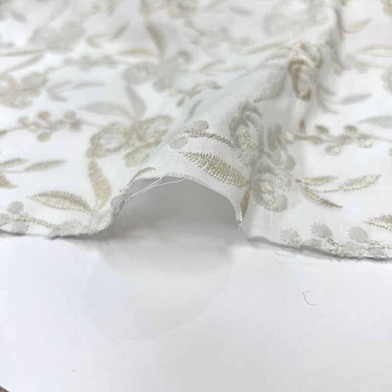 10㎝からカットOK】花柄綿レース | 服地とお仕立てのサカモト