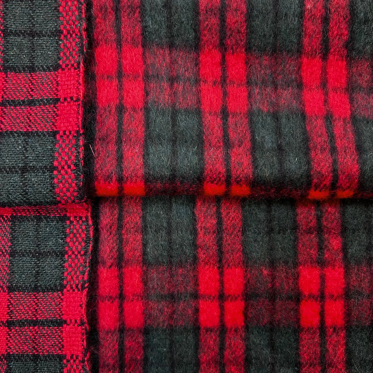 □ 46897☆冬 ブラミンク ウールケヌキコート タータンチェック柄 36 1