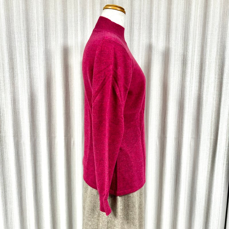 手洗いOK】カシミヤ100％セーター(ルビーピンク) | 服地とお仕立ての