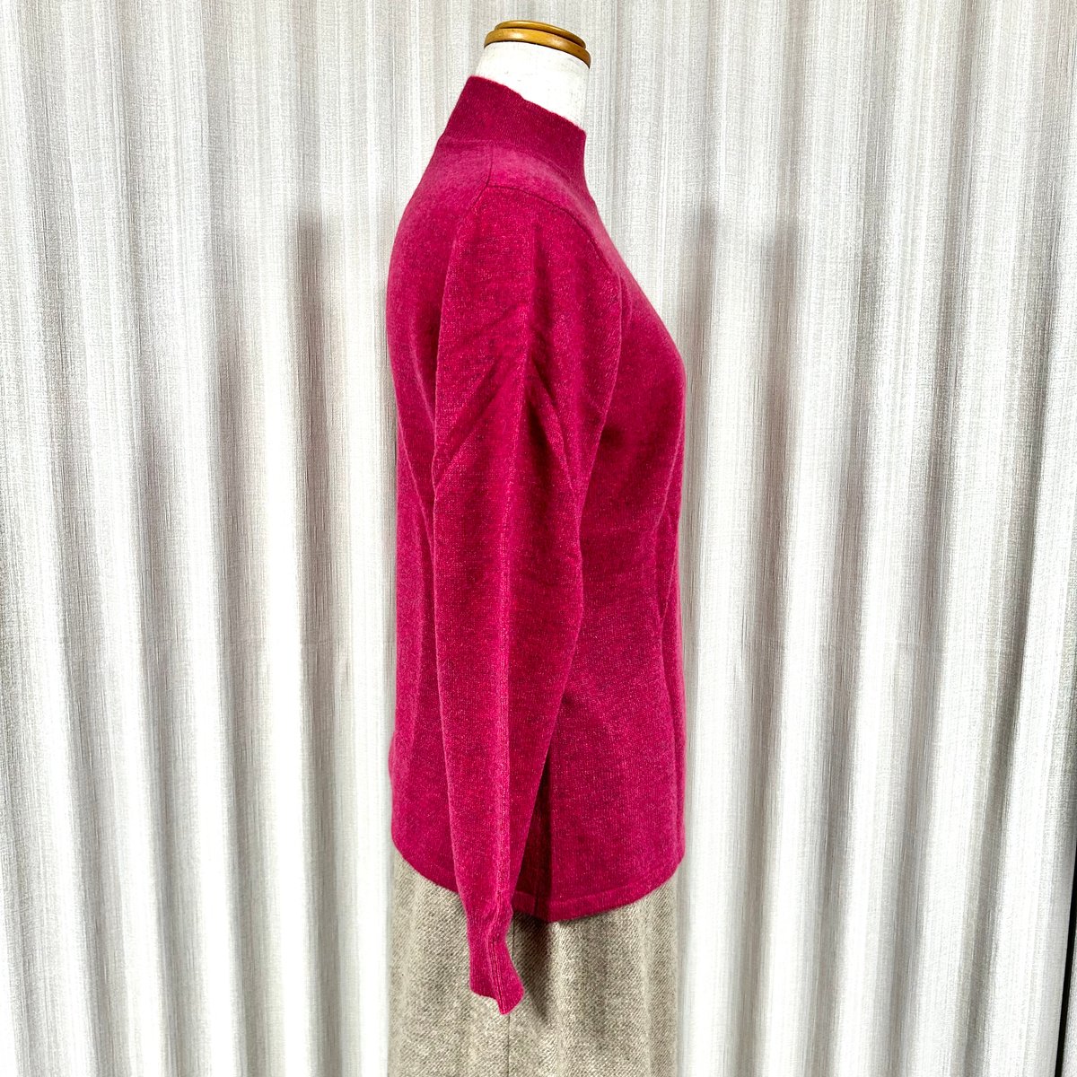 手洗いOK】カシミヤ100％セーター(ルビーピンク) | 服地とお仕立ての
