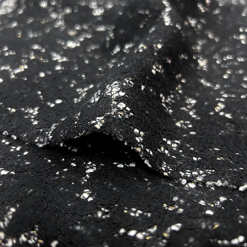 1カットのみ】ニードルパンチレース(黒) | 服地とお仕立てのサカモト