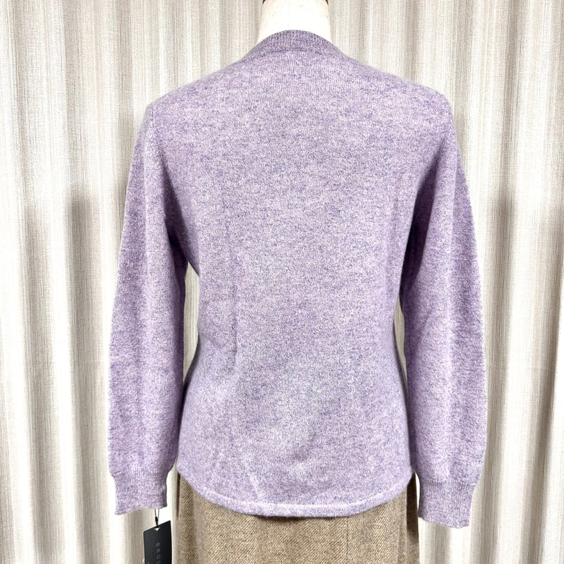 手洗いOK】カシミヤ100％クルーネックセーター(ラベンダー) | 服地とお