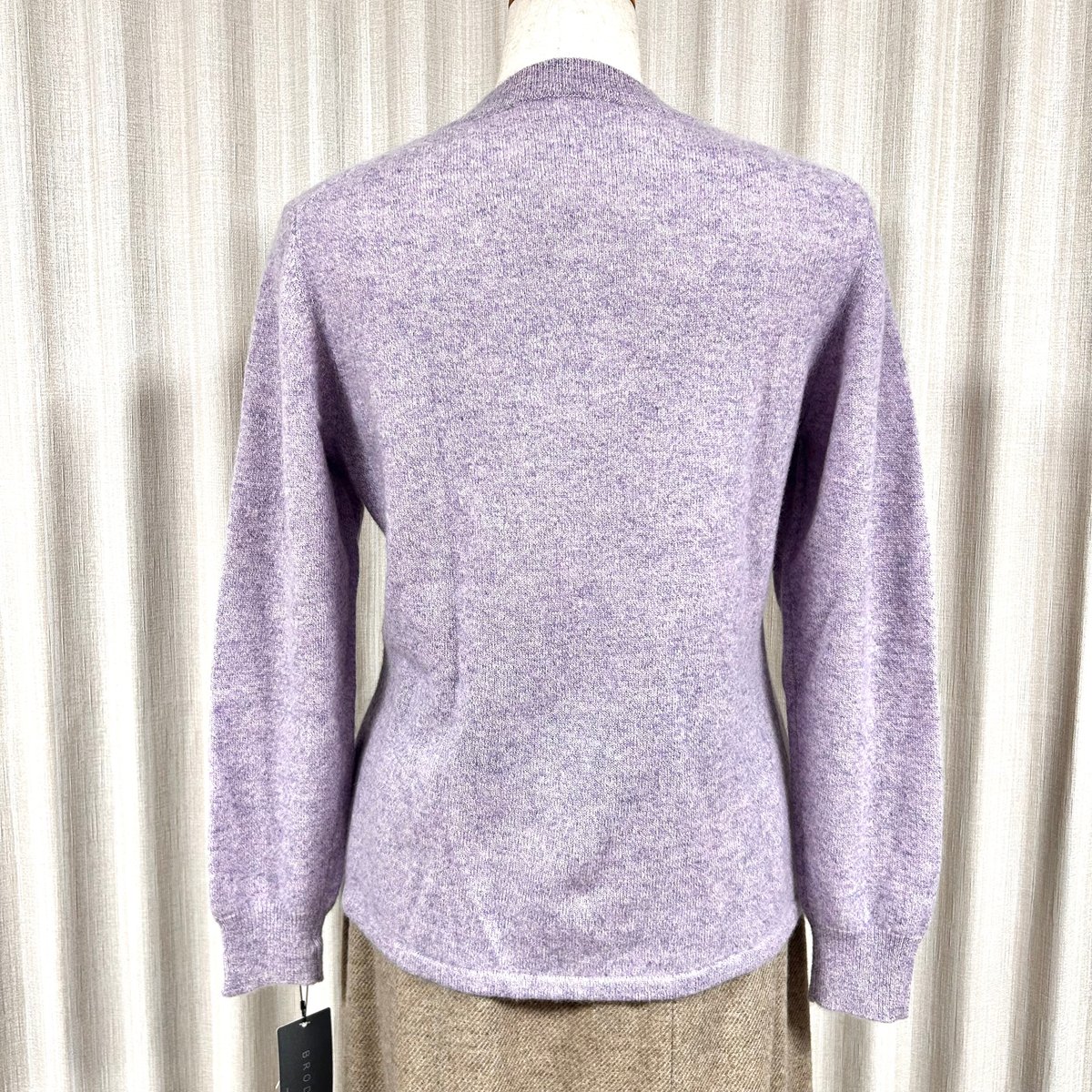 手洗いOK】カシミヤ100％クルーネックセーター(ラベンダー) | 服地とお