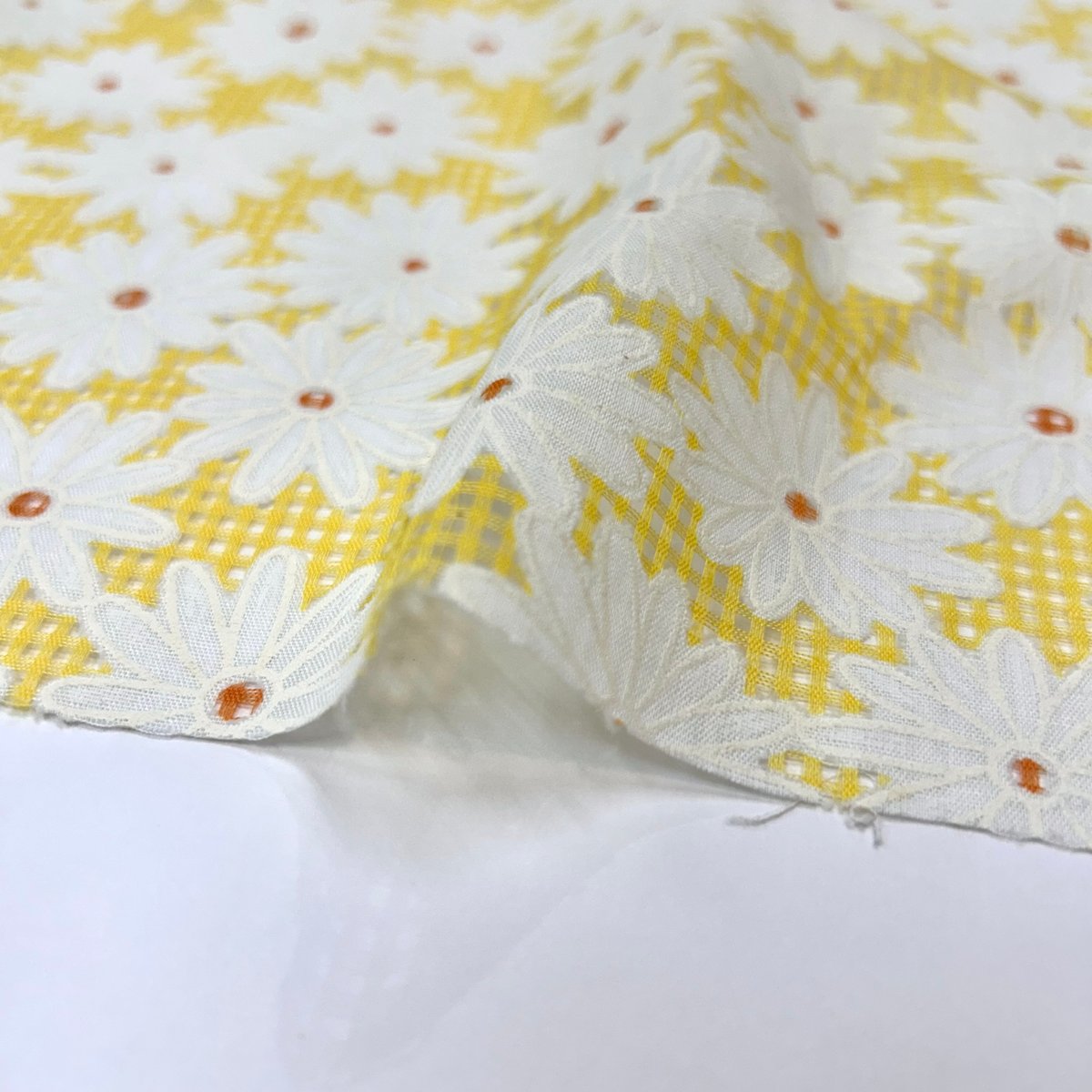 1カットのみ】スイス製花柄綿ポリエステルレース | 服地とお仕立ての