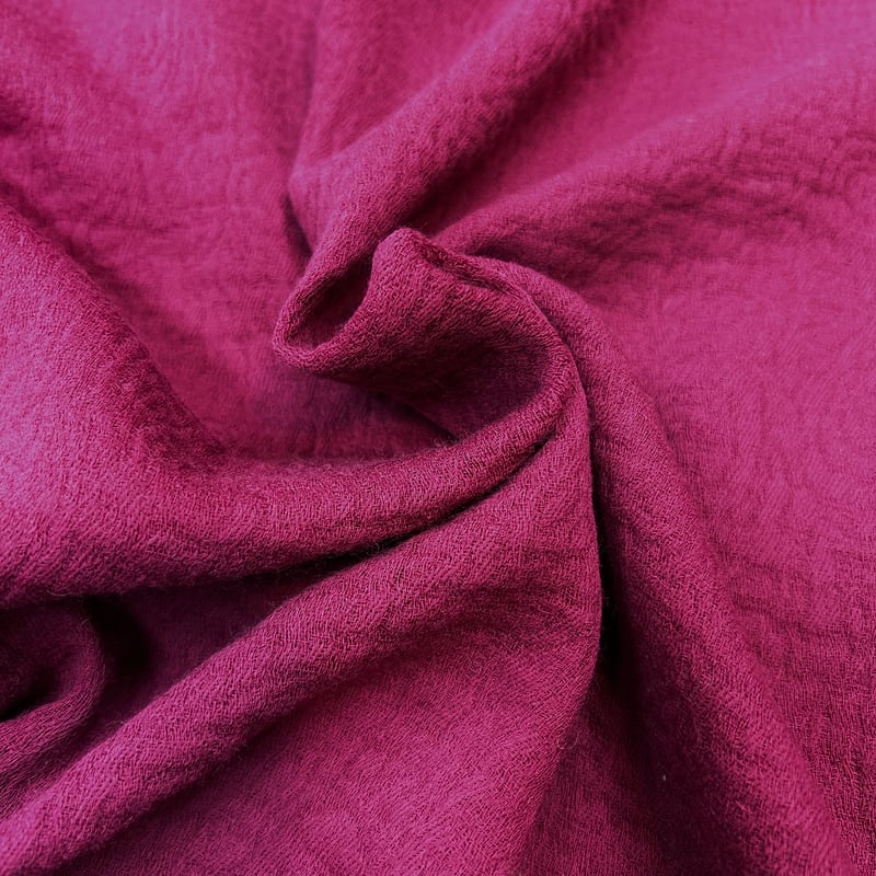 10㎝からカットOK】ペイズリー柄ウールジャカード(ピンク) | 服地とお