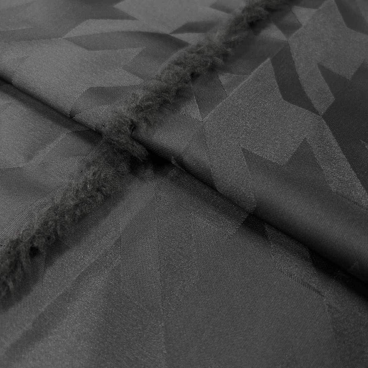 ②☆1点物☆リバーシブル☆インポート千鳥格子ジャカード×WOOLジョーゼット