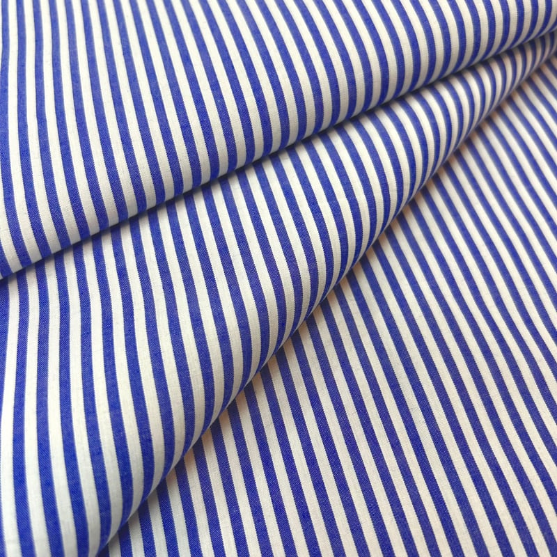 10㎝からカットOK】ストライプ柄綿60双先染タイプライター | 服地