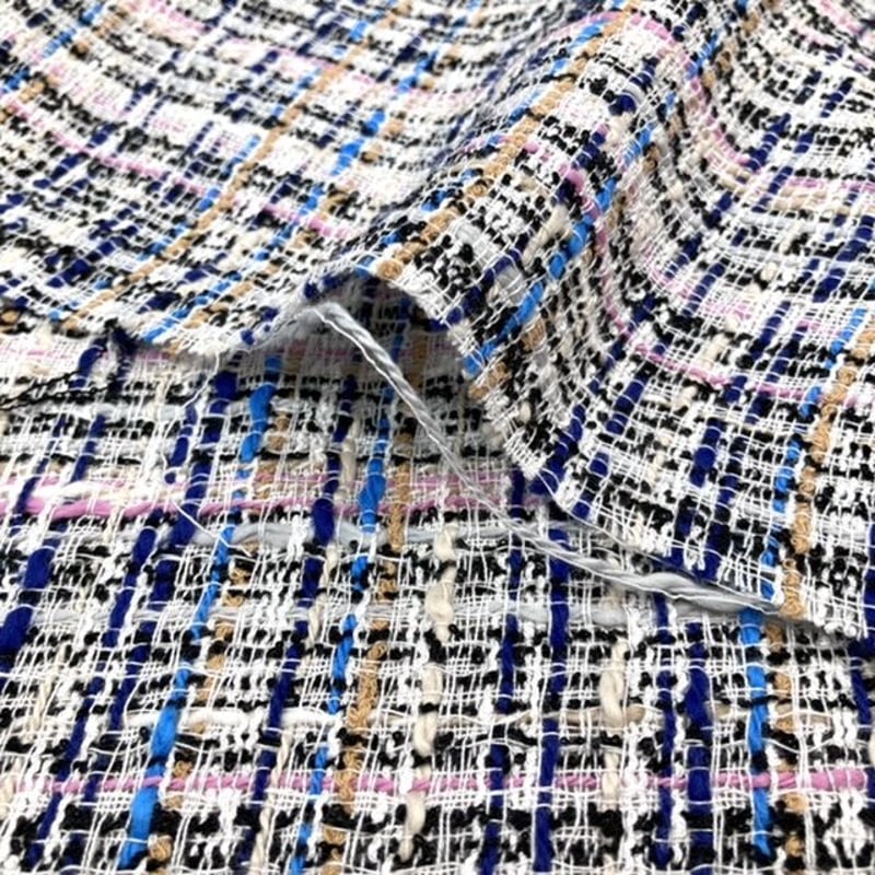 ツイード生地　スーツ　セットアップ　3B カシミヤ混　イタリア生地　日本製 カシミヤ GUABELLO社製生地 / Royal Cashmere Kansu【ネイビー
