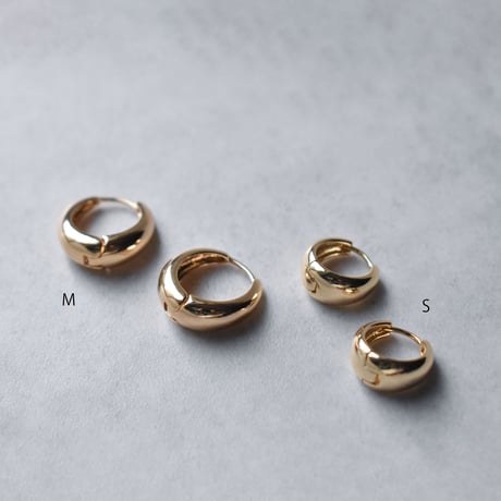 puffy metal hoop pierce S