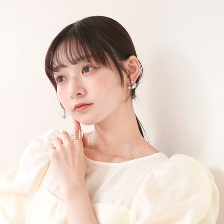 bijou × pearl  wide ring