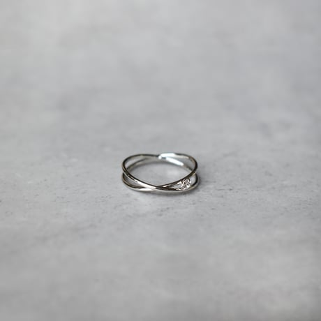 crystal glass X ring