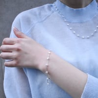 heart pearl chain bracelet