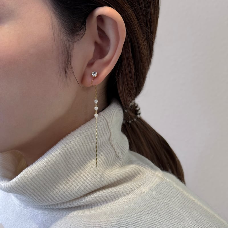 glow long chain pierce / earring C | ISRIE glow long chain pierce / earring C | ISRIE