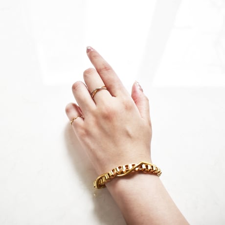 gold×silver combi X ring
