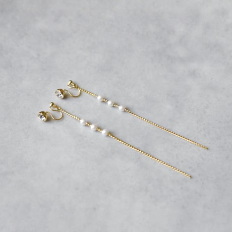 glow long chain pierce / earring C