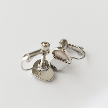 half shell heart  pierce / earring