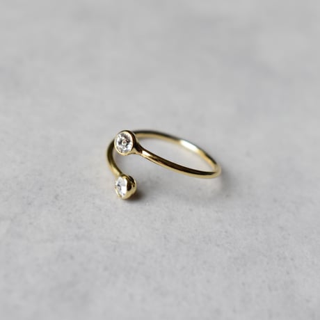 crystal glass fork ring
