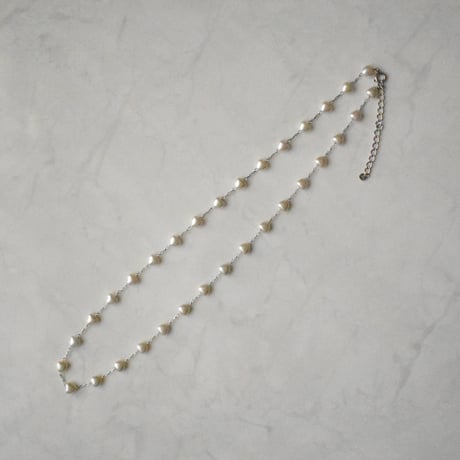 heart pearl chain necklace  M