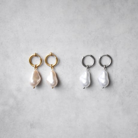 baroque pearl stainless pierce / earring