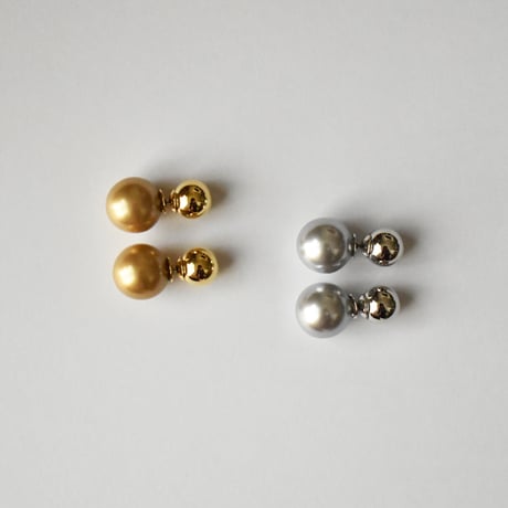 pearl × metal combination pierce